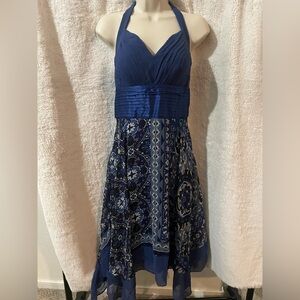 Silk Halter Dress 10P- tea length